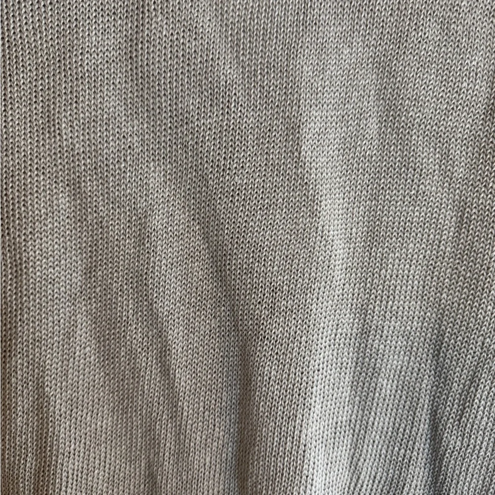 J. Jill Love Linen Cardigan Sweater XL Tan Beige Short Sleeve Button Knit Pocket